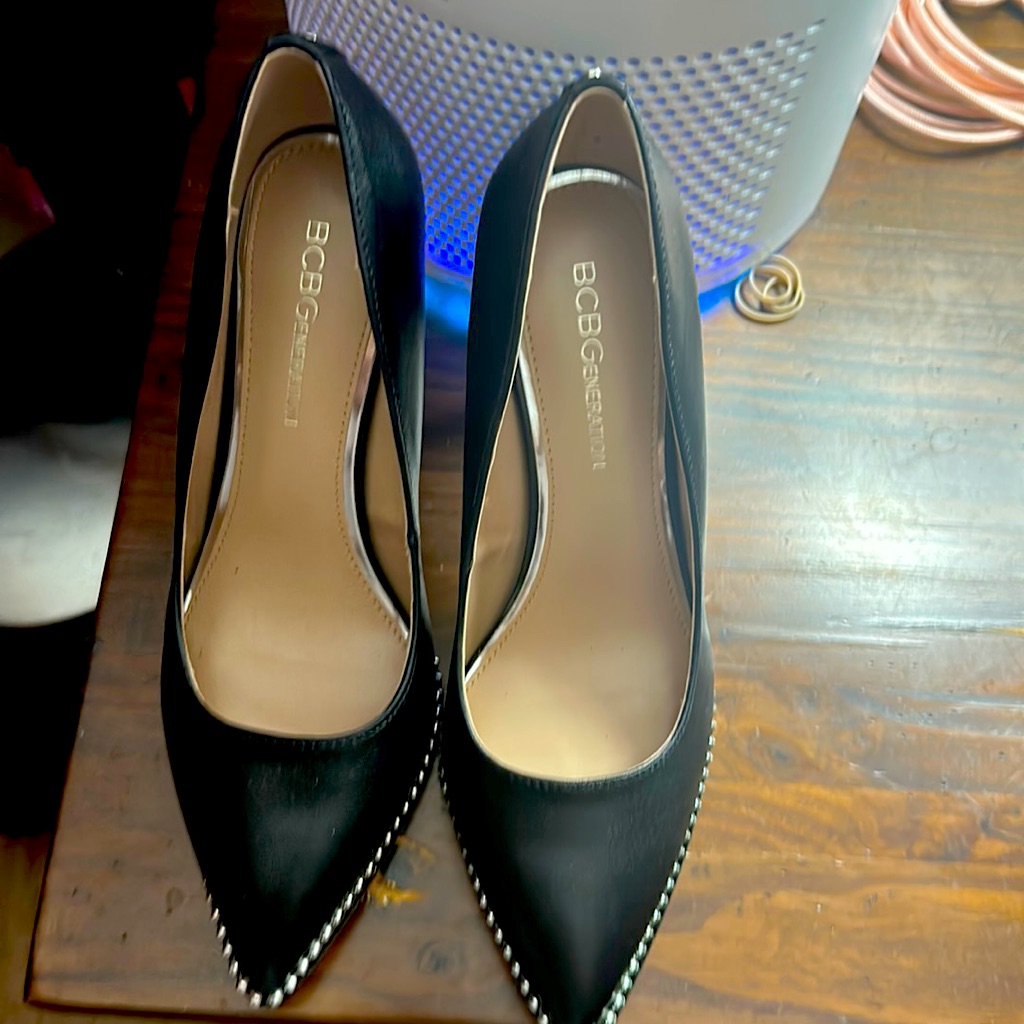 Brand, Bcbg New Black Palms With Rhinestones